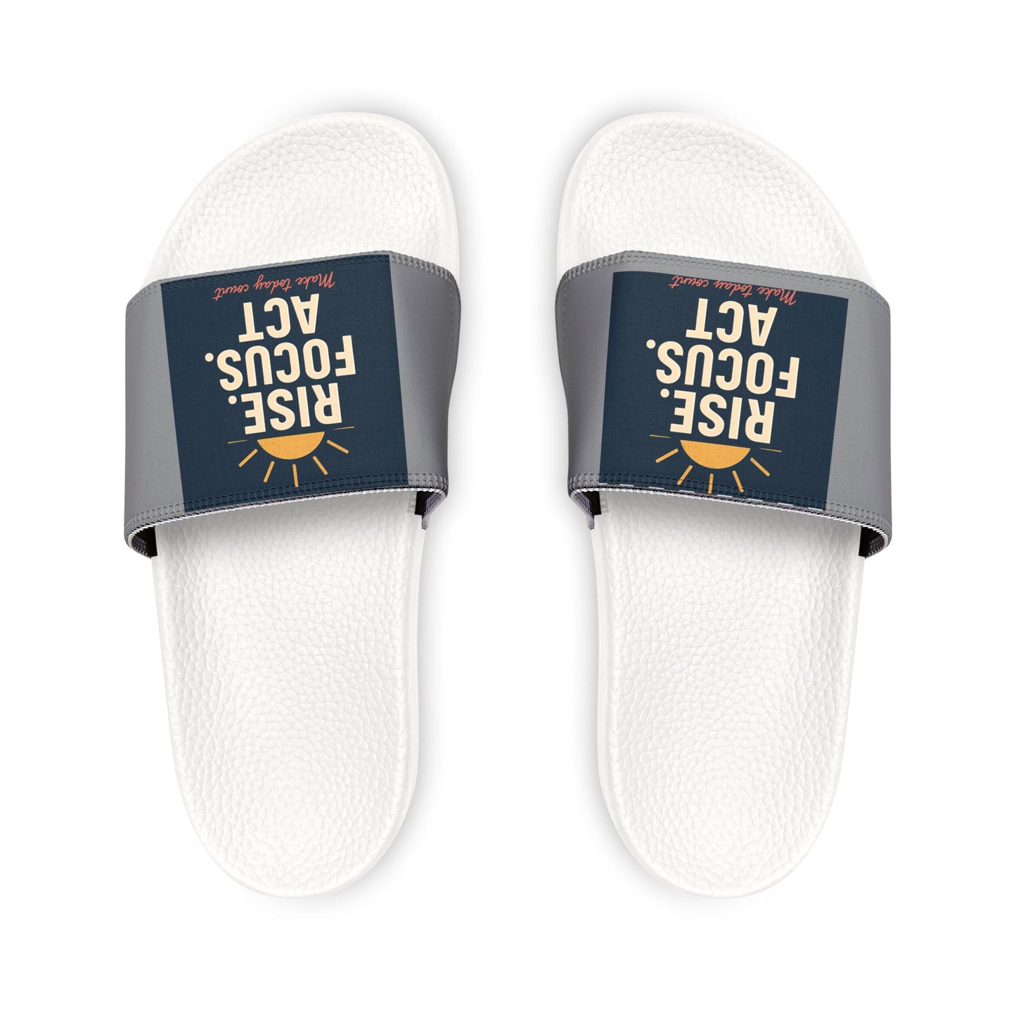 Men's Removable-Strap Sandals - "Rise, Focus, Act" Casual Footwear