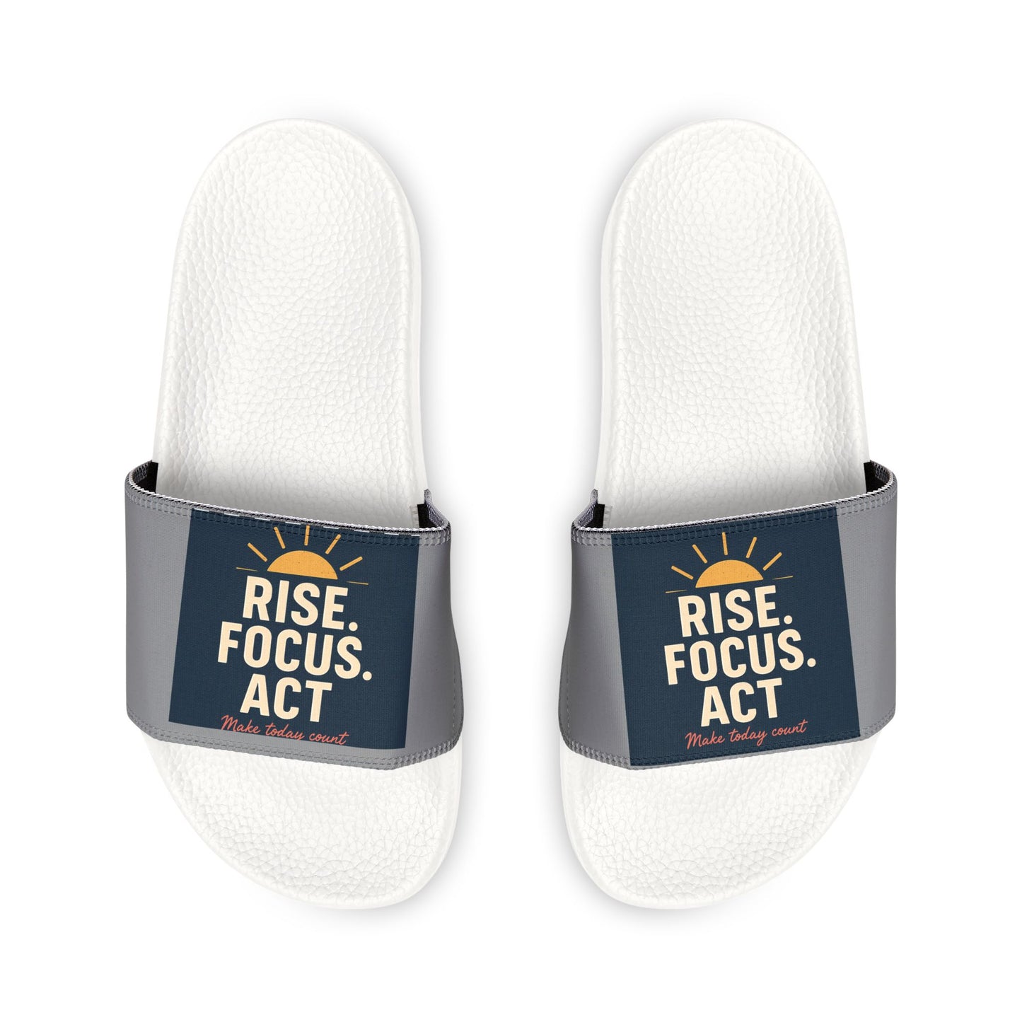 Men's Removable-Strap Sandals - "Rise, Focus, Act" Casual Footwear